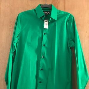 1ML Express Men’s dress shirt in Green color